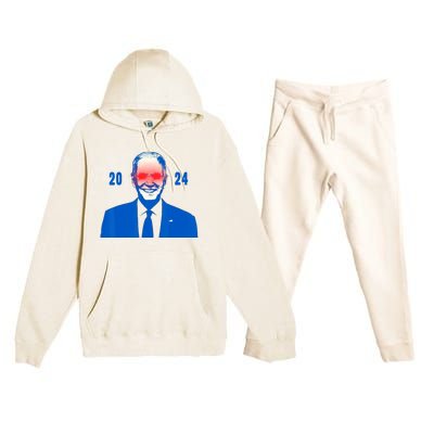 Dark Brandon 2024 Biden Funny new campaign Premium Hooded Sweatsuit Set