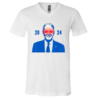 Dark Brandon 2024 Biden Funny new campaign V-Neck T-Shirt