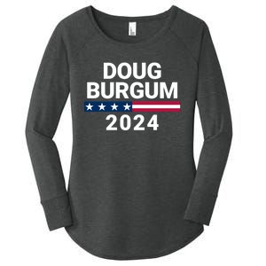 Doug Burgum 2024 Doug Burgum For Presidential Election Women's Perfect Tri Tunic Long Sleeve Shirt