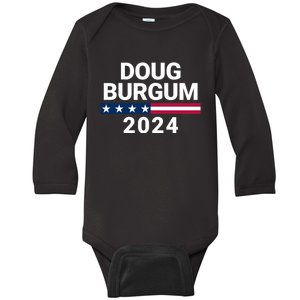 Doug Burgum 2024 Doug Burgum For Presidential Election Baby Long Sleeve Bodysuit