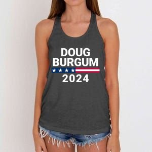 Doug Burgum 2024 Doug Burgum For Presidential Election Women's Knotted Racerback Tank