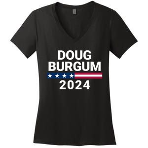 Doug Burgum 2024 Doug Burgum For Presidential Election Women's V-Neck T-Shirt