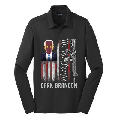 Dark Brandon 2024 Joe Biden's Campaign Silk Touch Performance Long Sleeve Polo