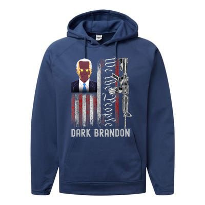 Dark Brandon 2024 Joe Biden's Campaign Performance Fleece Hoodie