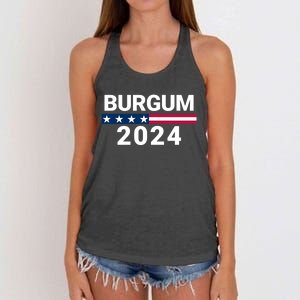 Doug Burgum 2024 Doug Burgum For Presidential Election Women's Knotted Racerback Tank