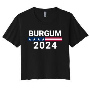 Doug Burgum 2024 Doug Burgum For Presidential Election Women's Crop Top Tee