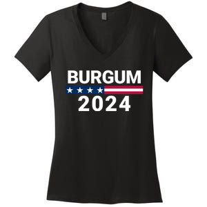 Doug Burgum 2024 Doug Burgum For Presidential Election Women's V-Neck T-Shirt