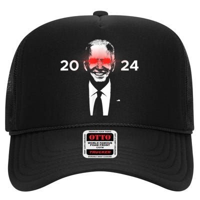 Dark Brandon 2024 Joe Biden's Campaign High Crown Mesh Back Trucker Hat