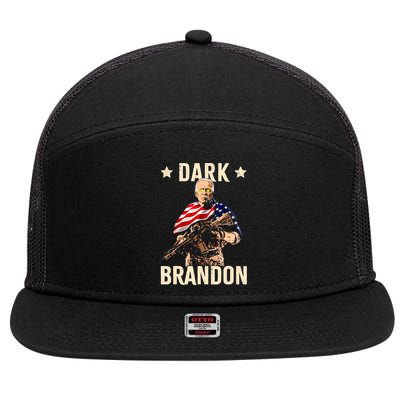 Dark Brandon 2024 7 Panel Mesh Trucker Snapback Hat