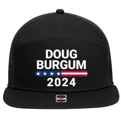 Doug Burgum 2024 Doug Burgum For Presidential Election 2024 7 Panel Mesh Trucker Snapback Hat