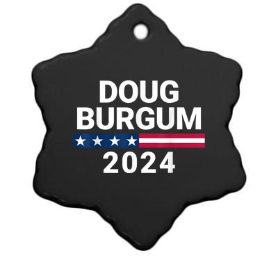 Doug Burgum 2024 Doug Burgum For Presidential Election 2024 Ceramic Star Ornament