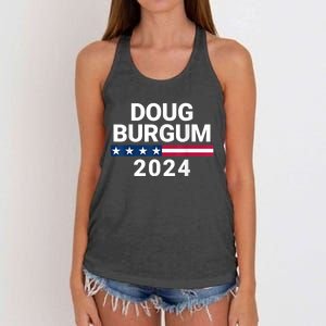 Doug Burgum 2024 Doug Burgum For Presidential Election 2024 Women's Knotted Racerback Tank