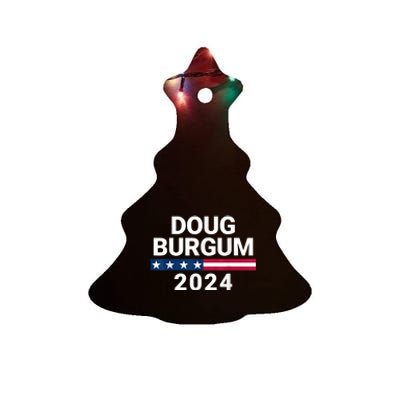 Doug Burgum 2024 Doug Burgum For Presidential Election 2024 Ceramic Tree Ornament