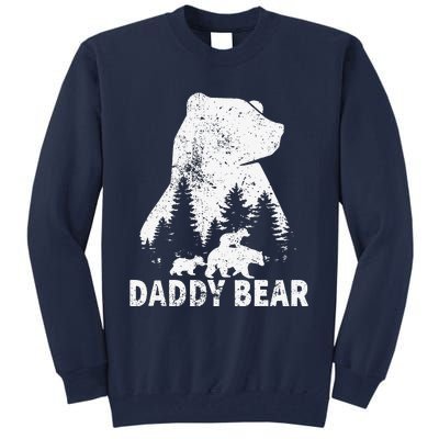 Daddy Bear 2 Cubs Father Day Funny Daddy Bear Twin Dad 2 Tall Sweatshirt