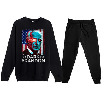 Dark Brandon 2024 Joe Biden Saving Funny Premium Crewneck Sweatsuit Set