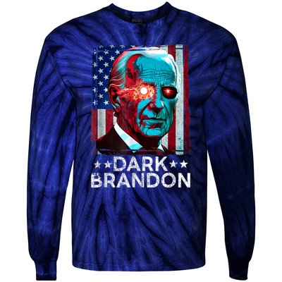 Dark Brandon 2024 Joe Biden Saving Funny Tie-Dye Long Sleeve Shirt