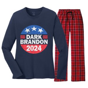 Dark Brandon 2024 Women's Long Sleeve Flannel Pajama Set 