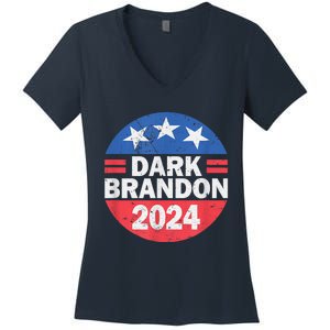 Dark Brandon 2024 Women's V-Neck T-Shirt