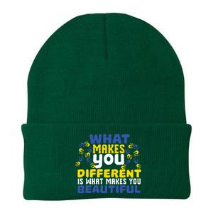 Different Beautiful 21 World Down Syndrome Awareness Day Knit Cap Winter Beanie