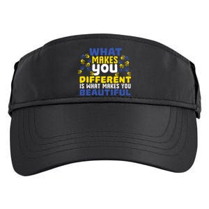 Different Beautiful 21 World Down Syndrome Awareness Day Adult Drive Performance Visor