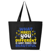 Different Beautiful 21 World Down Syndrome Awareness Day 25L Jumbo Tote