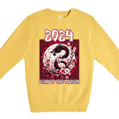 Dragon & Blossoms 2024 Year Of The Dragon Premium Crewneck Sweatshirt