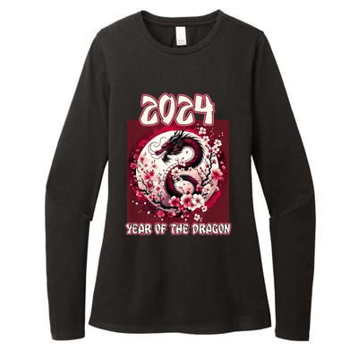 Dragon & Blossoms 2024 Year Of The Dragon Womens CVC Long Sleeve Shirt