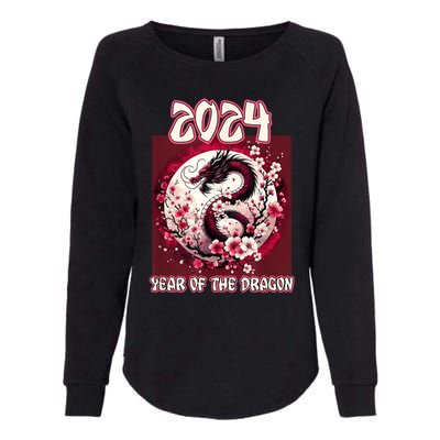 Dragon & Blossoms 2024 Year Of The Dragon Womens California Wash Sweatshirt