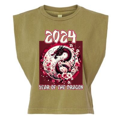 Dragon & Blossoms 2024 Year Of The Dragon Garment-Dyed Women's Muscle Tee