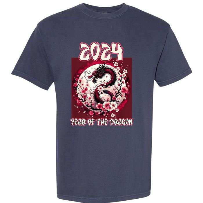 Dragon & Blossoms 2024 Year Of The Dragon Garment-Dyed Heavyweight T-Shirt