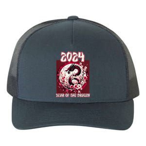 Dragon & Blossoms 2024 Year Of The Dragon Yupoong Adult 5-Panel Trucker Hat