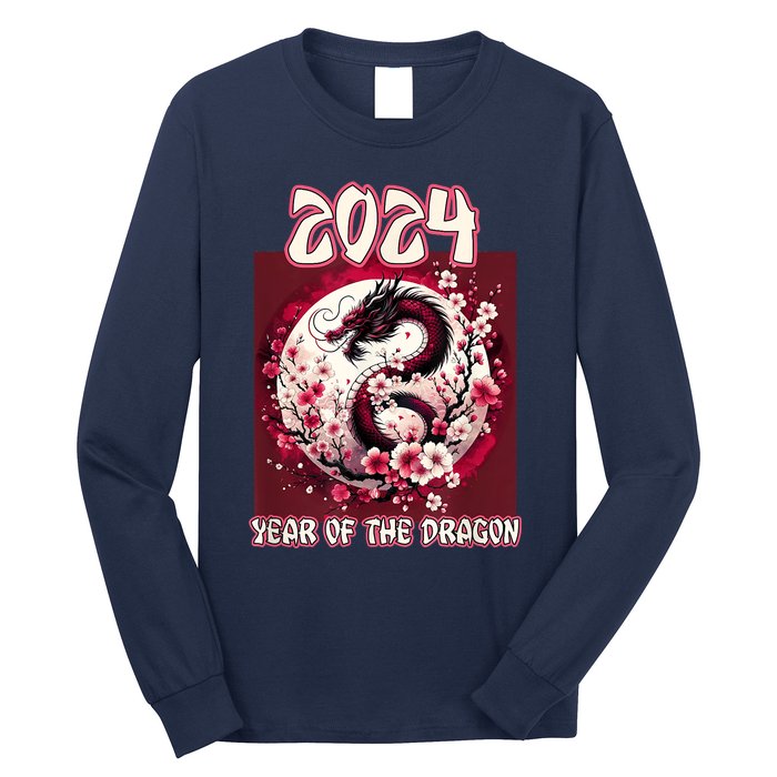 Dragon & Blossoms 2024 Year Of The Dragon Long Sleeve Shirt