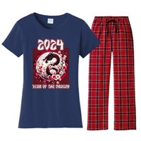 Dragon & Blossoms 2024 Year Of The Dragon Women's Flannel Pajama Set