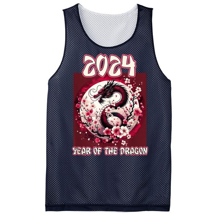 Dragon & Blossoms 2024 Year Of The Dragon Mesh Reversible Basketball Jersey Tank