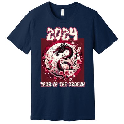 Dragon & Blossoms 2024 Year Of The Dragon Premium T-Shirt