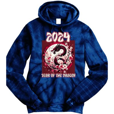 Dragon & Blossoms 2024 Year Of The Dragon Tie Dye Hoodie