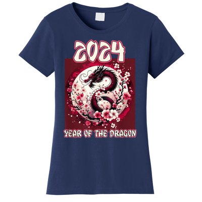 Dragon & Blossoms 2024 Year Of The Dragon Women's T-Shirt