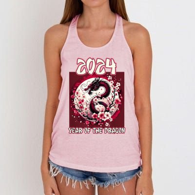 Dragon & Blossoms 2024 Year Of The Dragon Women's Knotted Racerback Tank