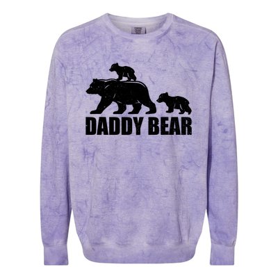 Daddy Bear 2 Cubs Daddy Bear Twin T Dad 2 T Colorblast Crewneck Sweatshirt