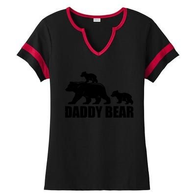 Daddy Bear 2 Cubs Daddy Bear Twin T Dad 2 T Ladies Halftime Notch Neck Tee