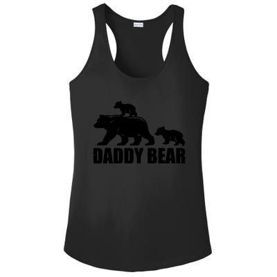 Daddy Bear 2 Cubs Daddy Bear Twin T Dad 2 T Ladies PosiCharge Competitor Racerback Tank