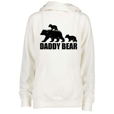 Daddy Bear 2 Cubs Daddy Bear Twin T Dad 2 T Womens Funnel Neck Pullover Hood