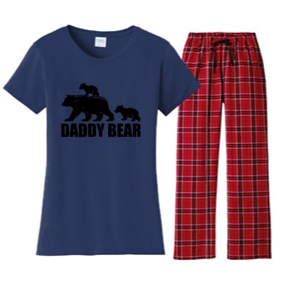 Daddy Bear 2 Cubs Daddy Bear Twin T Dad 2 T Women's Flannel Pajama Set