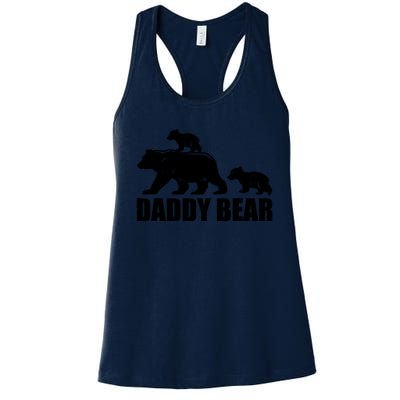 Daddy Bear 2 Cubs Daddy Bear Twin T Dad 2 T Women's Racerback Tank