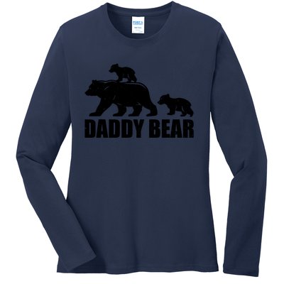 Daddy Bear 2 Cubs Daddy Bear Twin T Dad 2 T Ladies Long Sleeve Shirt