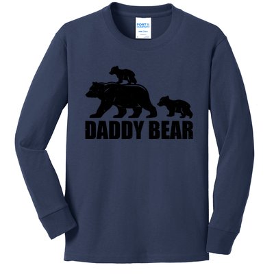 Daddy Bear 2 Cubs Daddy Bear Twin T Dad 2 T Kids Long Sleeve Shirt