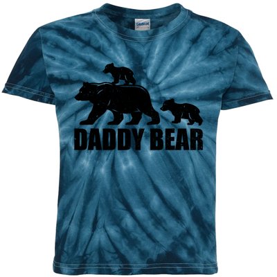 Daddy Bear 2 Cubs Daddy Bear Twin T Dad 2 T Kids Tie-Dye T-Shirt