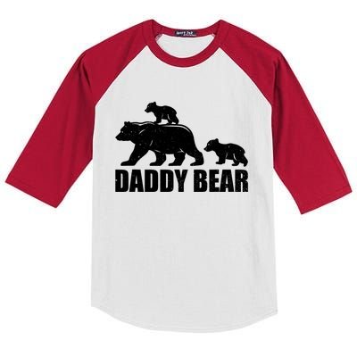 Daddy Bear 2 Cubs Daddy Bear Twin T Dad 2 T Kids Colorblock Raglan Jersey