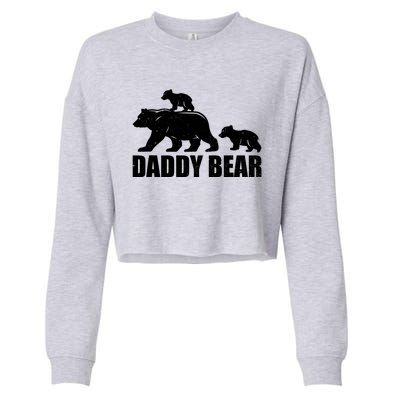 Daddy Bear 2 Cubs Daddy Bear Twin T Dad 2 T Cropped Pullover Crew