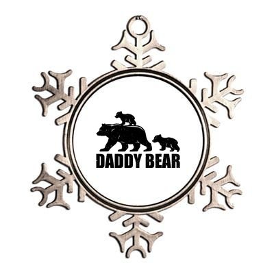 Daddy Bear 2 Cubs Daddy Bear Twin T Dad 2 T Metallic Star Ornament